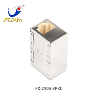 Acoplador de Cable de red Ethernet RJ45, Cat5e, conector hembra a hembra, acoplador en línea para Cat6