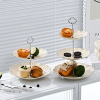 Licht luxe 1 PET plastic gepigmenteerd modern rond snackbord wegwerpbaar gemaakt in China voor feestgebruik