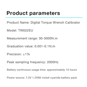 Pour outil d'étalonnage de couple de haute précision de laboratoire avec testeur de clé dynamométrique numérique réglable numérique - Product Image 4