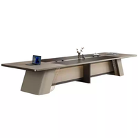 Meubles de bureau modernes de haute qualité, taille optionnelle, long bureau de réunion en bois MDF, 10 à 20 places, tables de salle de conférence de luxe