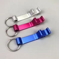 Porte-clés décapsuleur en aluminium avec logo personnalisé, design mini planche de surf, finition oxydée LB2722