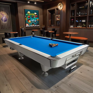 Meja kolam renang Snooker buatan Tiongkok 9 kaki komersial Messa De bilyar kaki dapat disesuaikan toko termurah dalam ruangan grosir untuk Bar - Product Image 6
