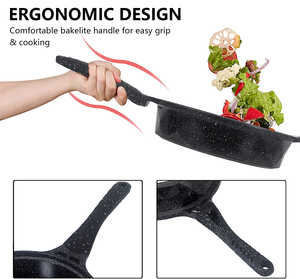 Thiết kế cổ điển 2-Layer Die-cast stockpot soong Set không dính tráng với nắp kính thông hơi - Product Image 6