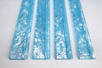 Penggaris Mahjong Yunyu Shell Biru Akrilik Mewah Lipat Tahan Lama Pola Ripple Magnetik Amerika 20 inci Set 4 Buah