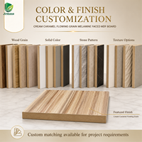 Panneau MDF mélaminé Jinbase 18 mm, couleur crème caramel, E0, 1220x2440 mm, panneau de fibres à densité moyenne mélaminé pour meubles