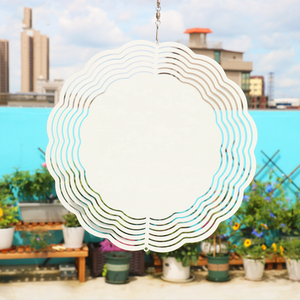 USA Warehouse FREE Shipping Modern Glossy Finish Waterproof Sublimation Wind Spinner 8/10inch Metal Craft Garden Ornament - Product Image 5