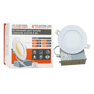 Kanada abd depo yuvarlak gömme tavan 9w 12w kısılabilir ETL ile 4 inç LED Panel Pot ışıkları