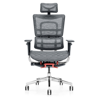 Chaise de bureau ergonomique en maille avec soutien lombaire et hauteur de siège réglable pour les douleurs au cou et au dos