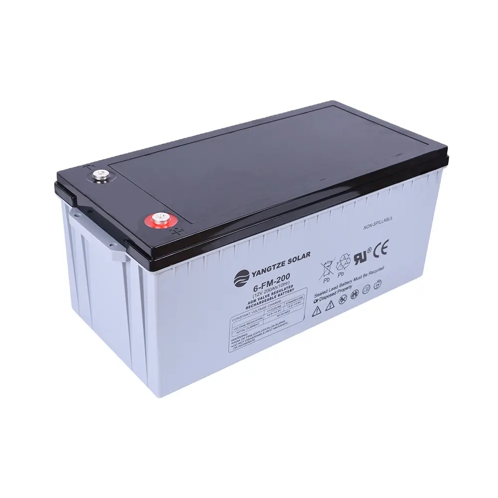 Yangtze solaire vrla batterie 12v 200ah agm