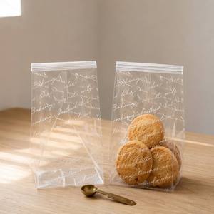 Sachet alimentaire transparent en PE à soufflet plat, refermable avec zip, avec orifice de ventilation, étiquette vierge, prêt à l'emploi, anti-humidité et anti-poussière, qualité alimentaire, personnalisable OEM - Product Image 6