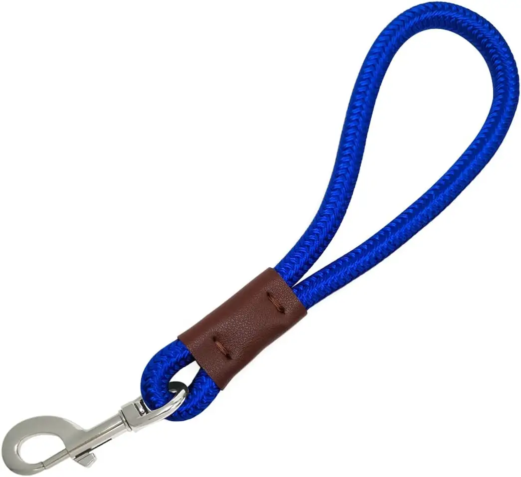 Korte Hondenlijn, 12 Inch Touw Verkeer Handvat Leash, 1/2 "Sterke Nylon Hond Tab Training Leash