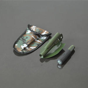 Pelle pliante multifonction verte en métal, outil de camping et de pêche en plein air, design compact et portable - Product Image 5