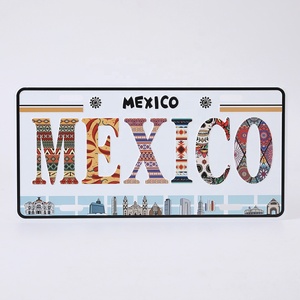 Recuerdos de México, Placa de Matrícula Personalizada, Tamaño 30*15cm, Placa de Coche de Aluminio, Diseño Decorativo - Product Image 1