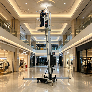 รถยกแบบเสาเดี่ยว ยกสูง 6.7-14 เมตร รับน้ำหนัก 120-150 กิโลกรัม พร้อมขาตั้งแบบ Outrigger ระบบปรับระดับอัตโนมัติแบบโซ่ - Product Image 5