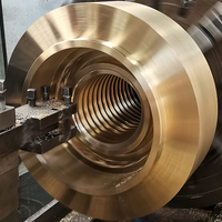 Pièces de rechange de turbine en cuivre usinées CNC sur mesure de haute qualité, non standard, grandes dimensions, et bagues en bronze résistantes à l'usure pour machines.