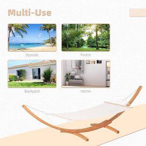 เปลญวนแขวนกลางแจ้งพร้อมขาตั้งไม้ - Product Image 4