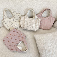 Sac fourre-tout en velours côtelé imprimé dessin animé, grande capacité, léger, lavable, réutilisable, pour boîte à lunch, vente en gros