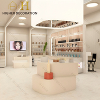 Comptoir de présentation ouvert pour produits de maquillage et de soin de la peau pour magasin de cosmétiques