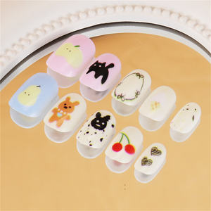 Ongles artificiels d'été pour enfants mignons 24 pièces pour petites filles avec colle et lime - Product Image 3