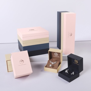 Premium Pink Luxury Jewelry <b>Packing</b> <b>Box</b> Sets Flip Top Matte Gold Stamping Gift Package <b>Box</b> for Jewelry Retail Jewelry Counter - Product Image 5