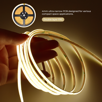 Bande LED COB Flexible et Découpable 4MM 480 LED 6W DC24V/12V LED Intelligente 3000K 2700K 6000K Décorative pour Éclairage Intérieur