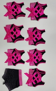 Uniforme de Animadora de Canadá y Australia <span class=keywords><strong>para</strong></span> <span class=keywords><strong>Niñas</strong></span>, Top Corto Rosa y Pantalones Cortos, Ropa Deportiva - Product Image 4