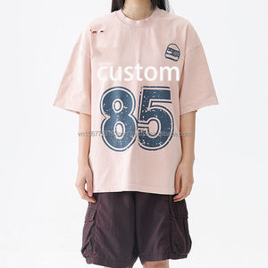 Camiseta de Verano 2026, Nueva, Transpirable, 100% Algodón, Estilo Vintage, Lavada, Estampada, Manga Corta, Hip Hop, Holgada, para Parejas - Product Image 1