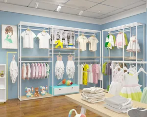 Children's Clothing Store Shelves Mother And Child Store Display Cabinets Display Rack Hanging Clothes Rack Display Racks