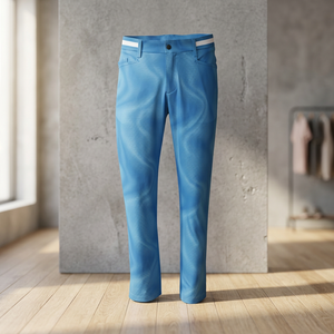 Pantalon de golf long pour homme Handee, sportif, bleu marine, respirant, 100% polyester - Product Image 3