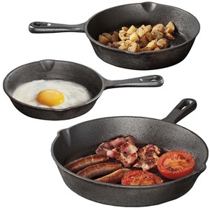 Cao Cấp Biểu Tượng Tùy Chỉnh Không Dính Đúc Sắt Fry <span class=keywords><strong>Pan</strong></span> Chảo 16/20/26Cm Vòng Pre-Dày Dạn Đồ Nấu Nướng Cho Nấu Ăn - Product Image 1