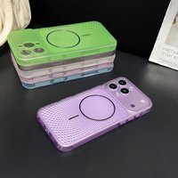 Coque de refroidissement magnétique pour iPhone 17 16 Pro Max – Fixation magnétique puissante, dissipation thermique respirante, coque arrière antichoc