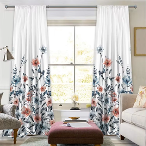 Pittura a inchiostro <span class=keywords><strong>tende</strong></span> floreali <span class=keywords><strong>colorate</strong></span> oscuranti termoisolanti tenda oscurante per camera da letto soggiorno <span class=keywords><strong>cucina</strong></span> tenda finestra - Product Image 6