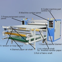 Presse à chaud automatique pour transfert thermique par sublimation, rouleau de tissu à rouleaux, machine à rouleaux de presse à chaud, 4 pieds pour tissu