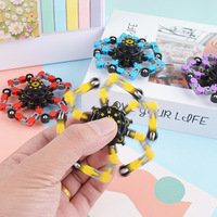 Mainan Spiral Jari Plastik Robotik Transformasi Fidget Spinner Rantai Mekanis yang Dapat Berubah Bentuk Alat Penghilang Stres Mainan Spiral Jari Kecil untuk Anak-anak.