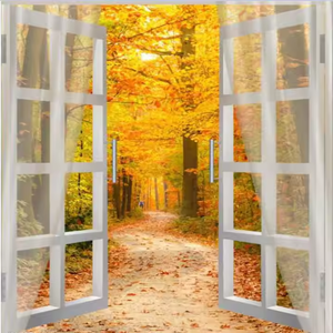 Autocollant de fenêtre de <span class=keywords><strong>simulation</strong></span> 3d personnalisé <span class=keywords><strong>peinture</strong></span> de paysage papier peint décoratif de fond de <span class=keywords><strong>chambre</strong></span> à coucher de salon - Product Image 2