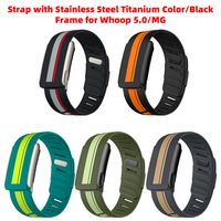 Bracelet de montre en silicone HMJ Racing Theme pour Whoop Band 5.0 MG Smart Watch Fitness Sports, bracelet respirant en acier inoxydable