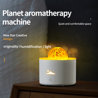 Humidificateur ultrasonique électrique portable et diffuseur d'aromathérapie à lumière LED, forme de planète, 250 ml, diffuseur de parfum pour la maison