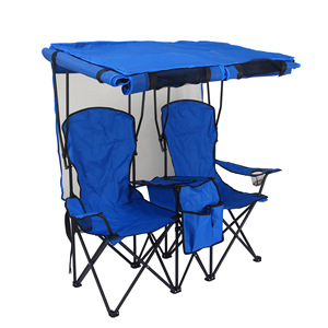 One Piece Sunshade <b>Double</b> Folding Garden <b>Chair</b> <b>Camping</b> & Beach Outdoor Oxford Fabric - Product Image 1