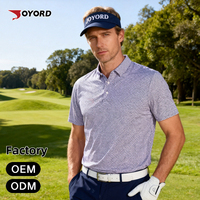 Kaos Polo Golf Pria Custom Sablon Sublimasi 4-Way Stretch Cepat Kering Bahan Polyester Spandex Bernapas Pabrik OEM ODM