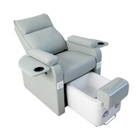 Fauteuil de soin des pieds multifonctionnel électrique moderne Horishi, une place, en cuir synthétique, pour le nail art, la beauté et la thérapie, avec fonction de relaxation
