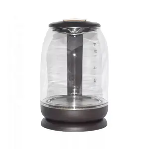Chaleira de vidro de 1,8l com filtro, bule para chá elétrica com filtro de vidro/rússia, utensílios de cozinha, chaleira de vidro sem fio