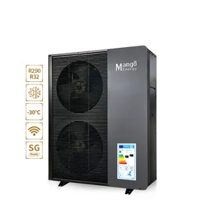 Bomba de calor de ar para água, ar condicionado com controle Wi-Fi, alta Cop 16kw R290, monobloco invertido, aquecimento de piso, ar condicionado