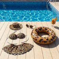 H54-1 Vente en gros Ensemble de bikini en tissu pour canard de peluche, style estival bord de mer, compatible avec canard de peluche de 23 pouces