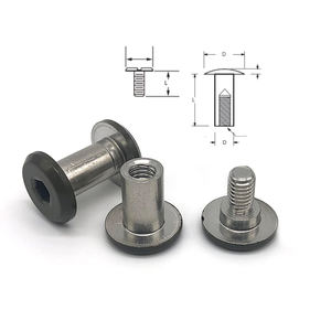Venta al por mayor A2 A4 Acero inoxidable cabeza avellanada plana perno sexual poste de encuadernación remache barril macho y hembra tornillo Chicago - Product Image 1