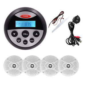 Hasda biển không thấm nước 6 inch Loa H-5106 * 4 đen/trắng/Net bề mặt + biển không thấm nước BT MP3 Máy nghe nhạc H-808 + USB + ăng ten - Product Image 1