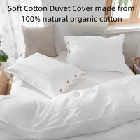 Ensemble de couette de luxe 100% coton égyptien moderne tissé 300 fils/cm² écologique toutes saisons, housses de couette bleues, literie