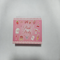 Palette de maquillage vide à imprimé dessin animé rose vif, mignonne et fantaisiste, pour la conception de produits de la gamme Indie Beauty