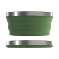 Top vente de qualité alimentaire pliable voyage bol d'eau pour animaux de compagnie pliable Silicone chien bol d'alimentation pour Camping en plein air randonnée