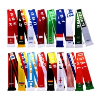 Maßgeschneiderter Digitaldruck Gestrickter Polyester-Satin Sport-Team-Club Unterstützungs-Fußball-Fanschal