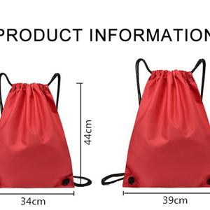 Mochila con Cordón Ajustable de Doble Asa 210D con Logotipo Personalizado, Bolsa de Almacenamiento de Poliéster RPET Multicolor, para Deportes, Compras, Supermercado, Regalos - Product Image 3